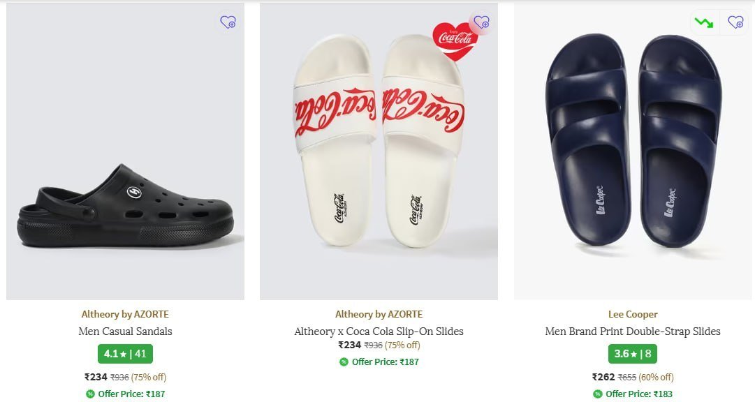 Ajio Loot 75 On Branded Women Footwears (inc 