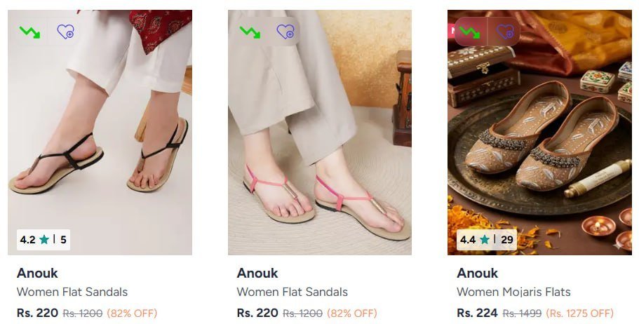 Myntra 82 On Women Flats And Heelslink