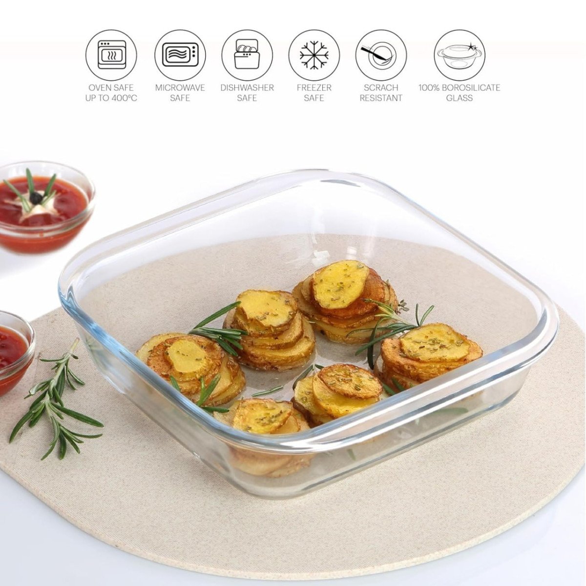 Cello Square Baking Dish 1100ml 294