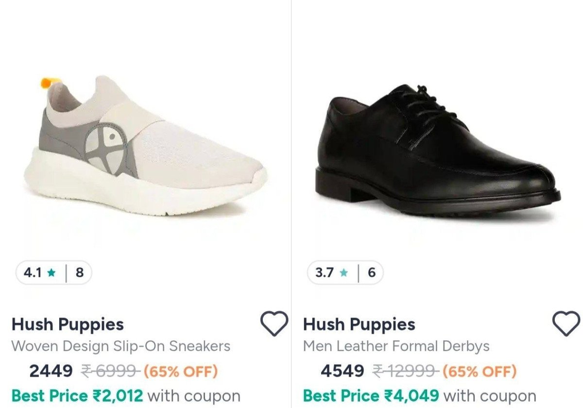 65 On Hush Puppies Shoes