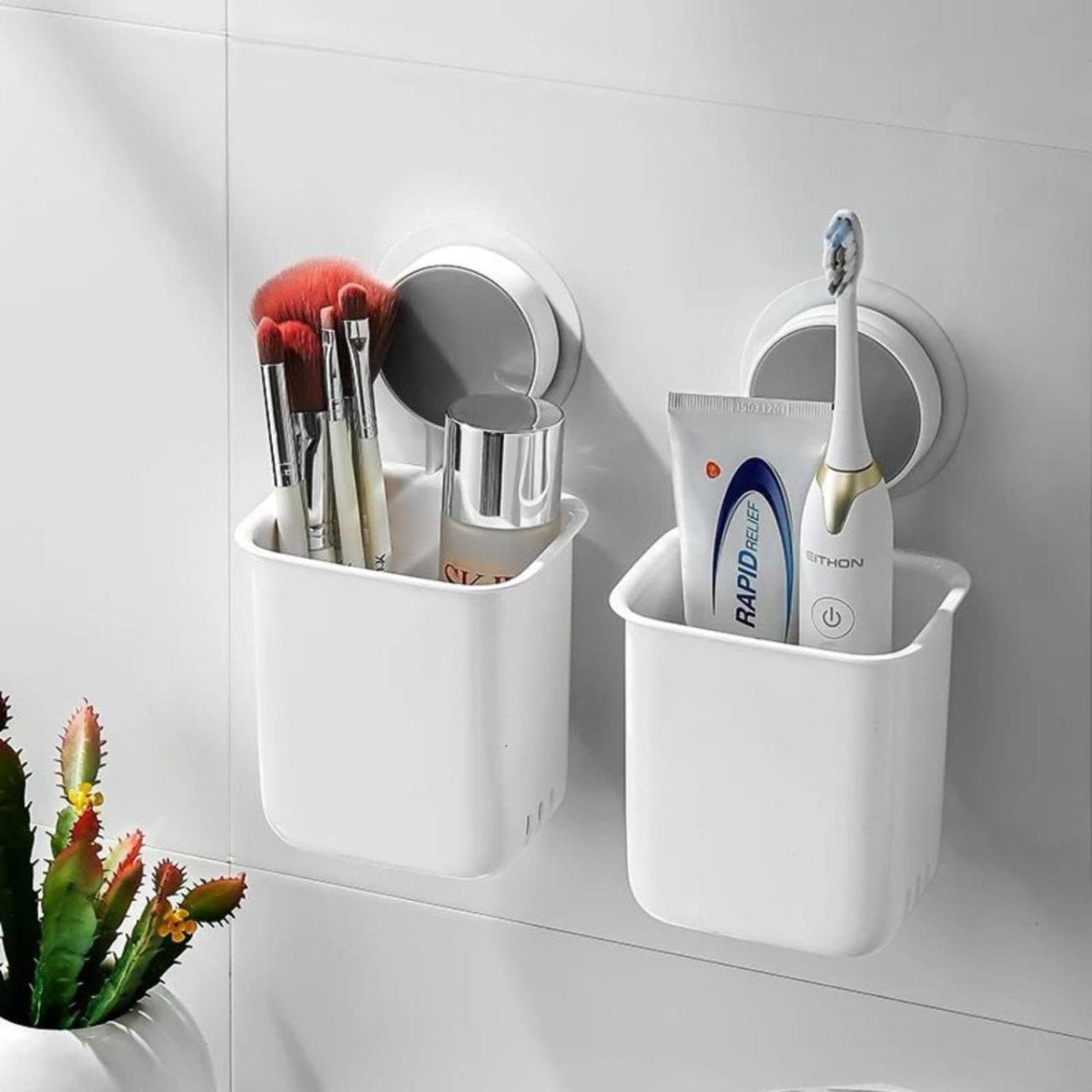 Plastic Toothbrush Holders For Bathroom (2 To