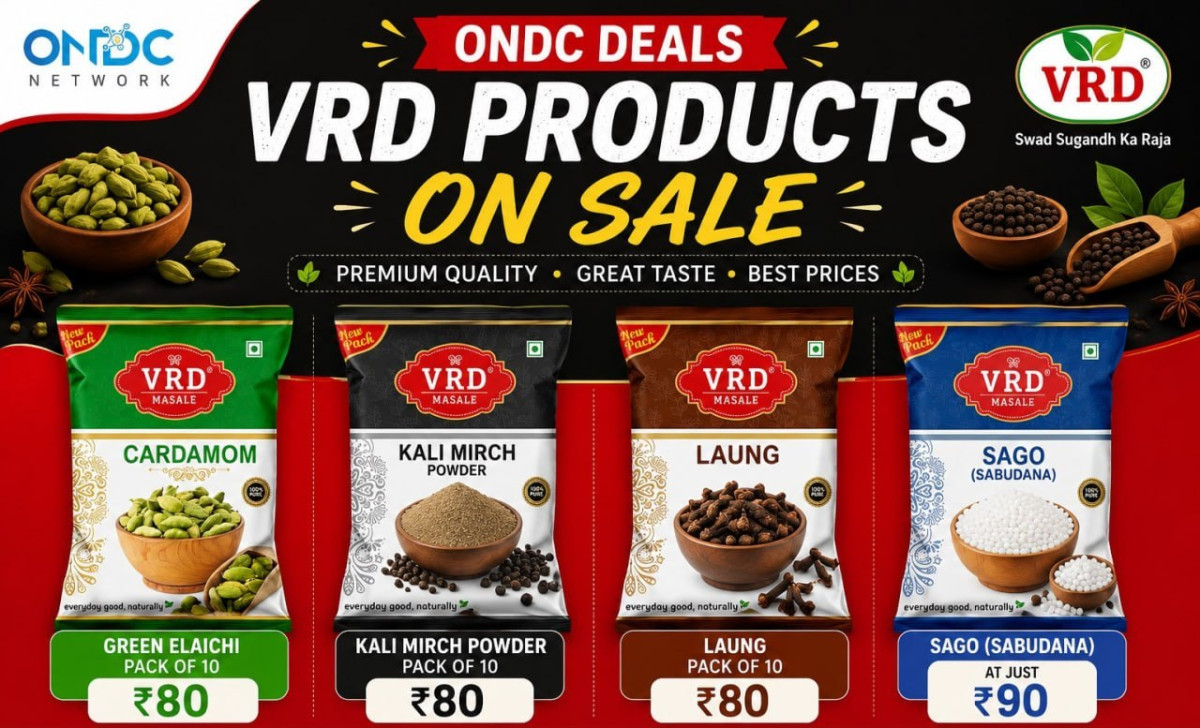 Ondc Deals Vrd Products On Sale Green Elaichi - Pack Of 10 At 80 - Kali Mirch Powder - Pack Of 10 At 80 - Laung - Pack Of 10 At 80 - Sago (sabudana) At 90- More Detail