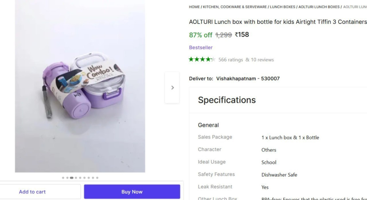Containers Lunch Box With Bottle 158