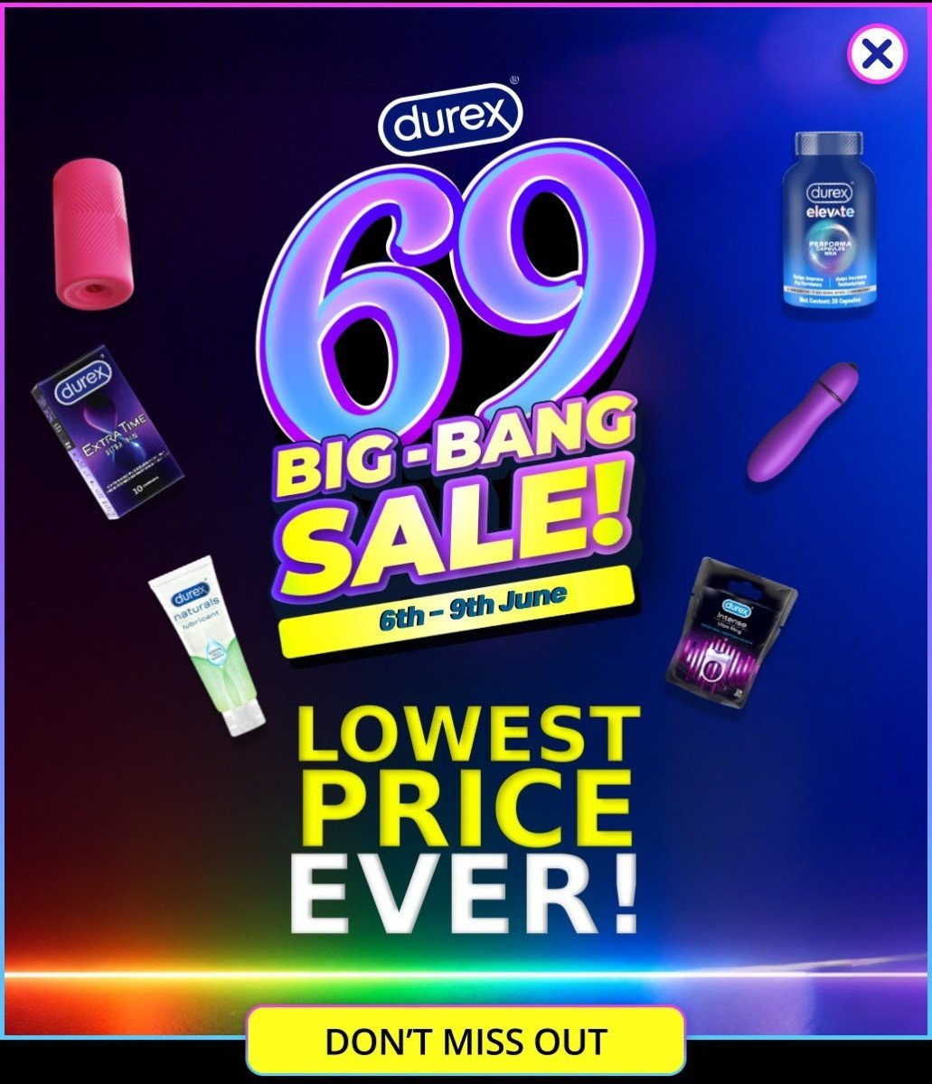 Durex Big Bang Sale 69 Offcondom Lubricants Massager Plaything