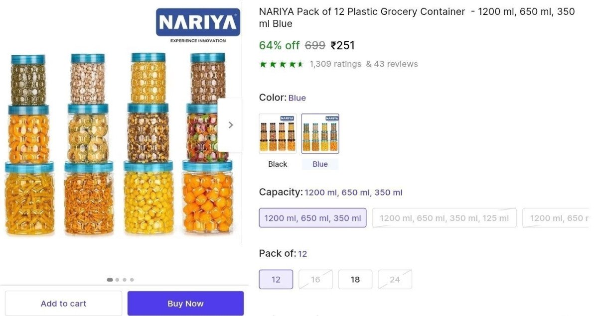 Pack Of 12 Grocery Container At 251