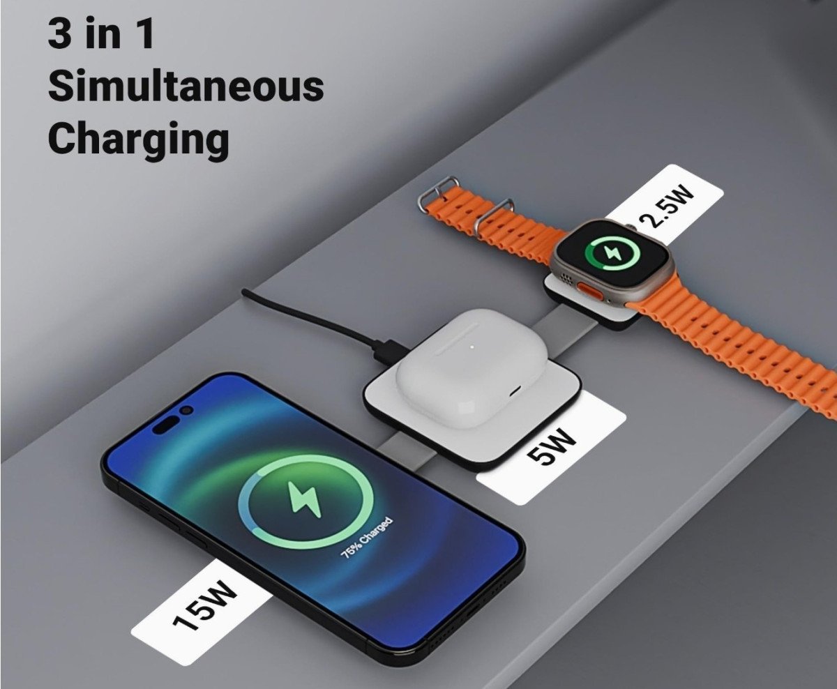 Zebronics 3-in-1 Wireless Charger At 999