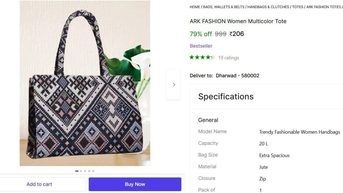 Women Multicolor Tote From 206 More -