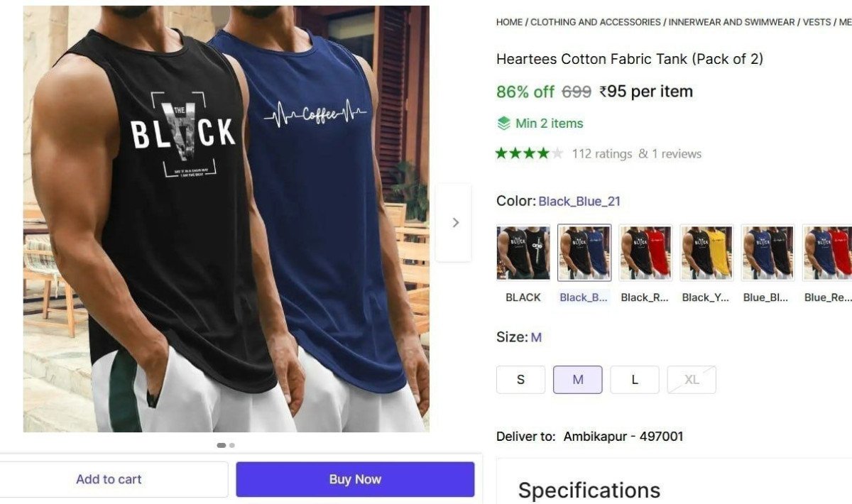Cotton Tank Top At 95