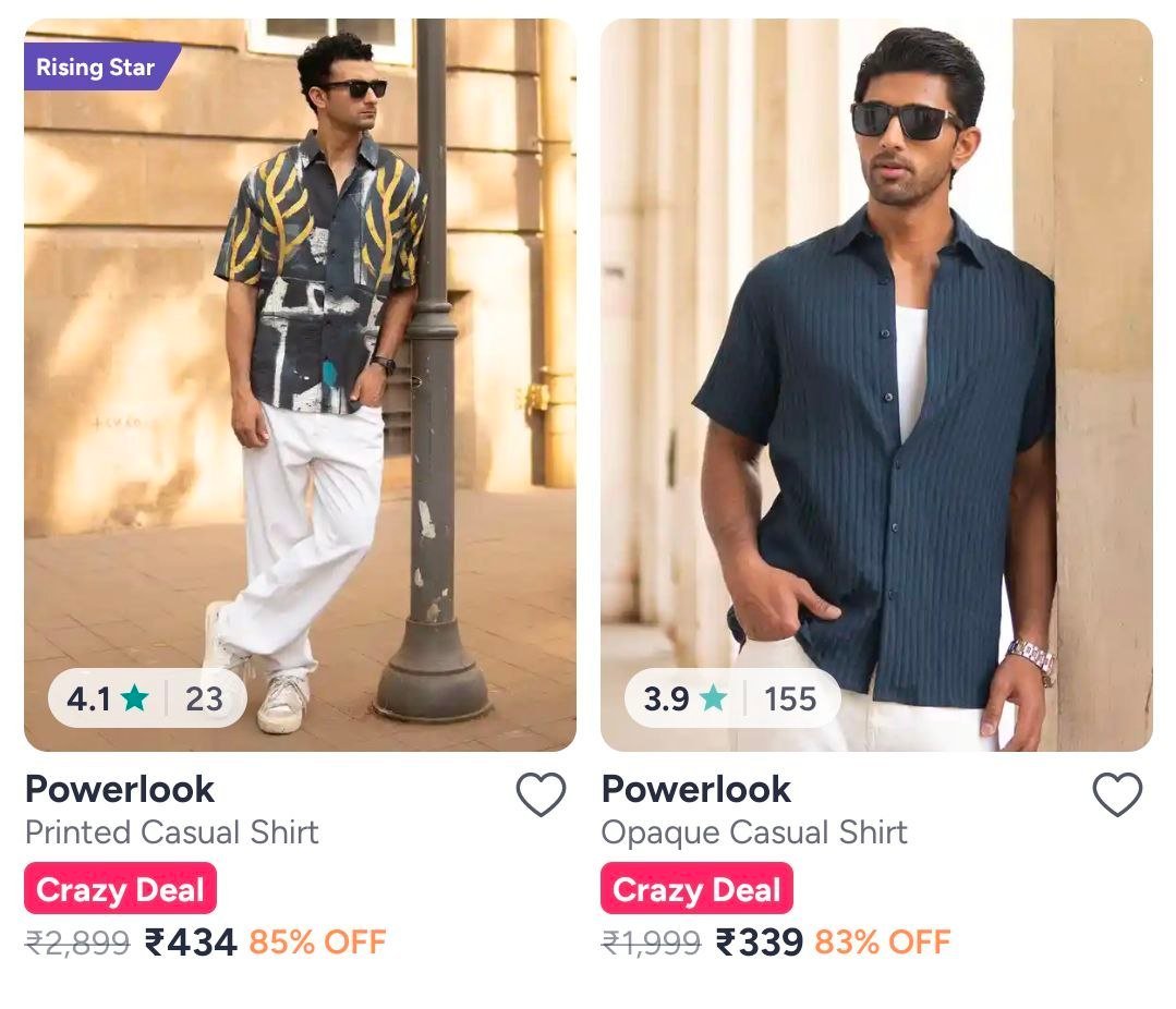 Myntra 85 On Powerlook Clothing