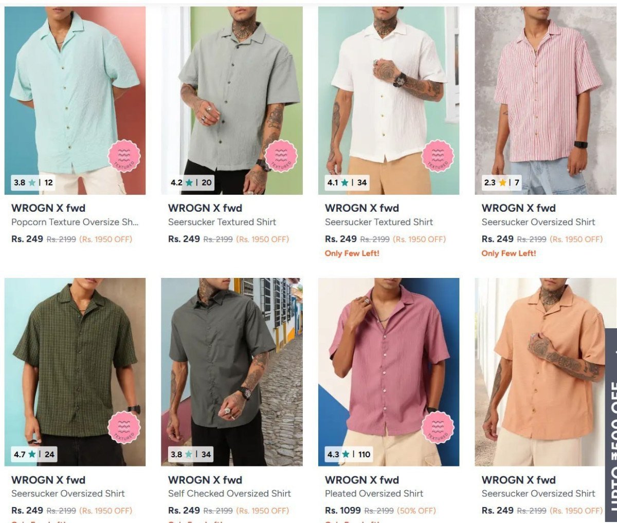 Looootwrogn Men Oversized Men S Shirts 89 Starting