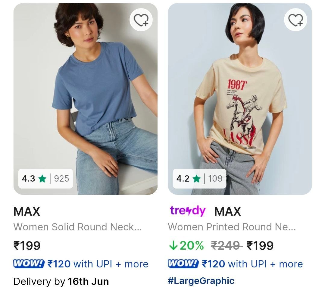 Flipkart Budget Fashion Find Max V-mart Tees Under 199 Shop Now