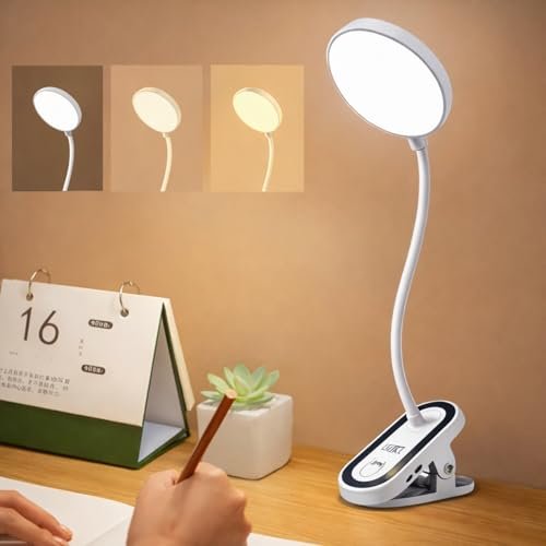 One94store Flexiclip Design Rechargeable Led Clip Lamp Flexible Gooseneck D