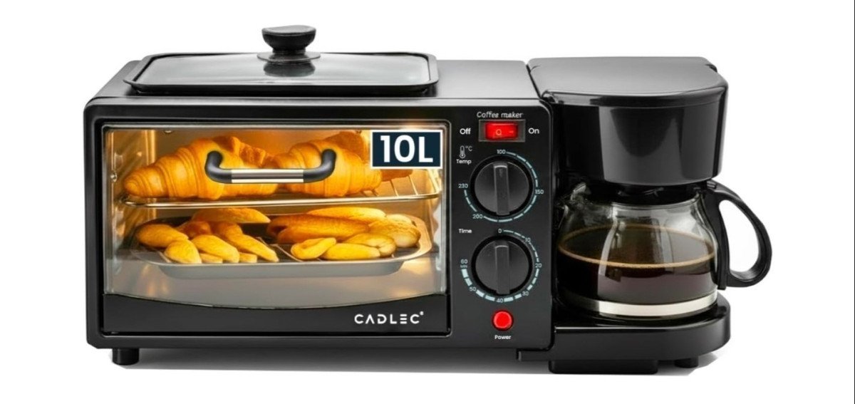 Cadlec 3-in-1 Breakfast Maker With Otg Coffee Maker Frying Pan At 3499
