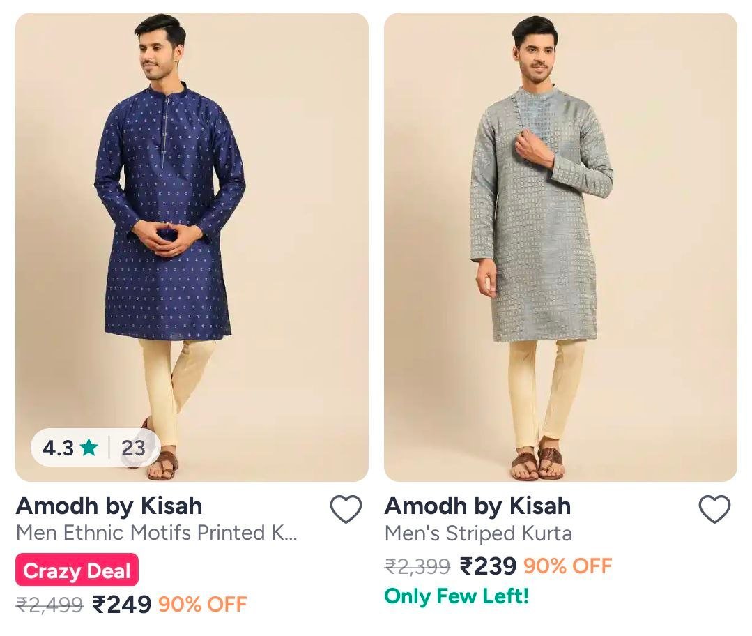 Myntra Flat 90 On Men S Kurta