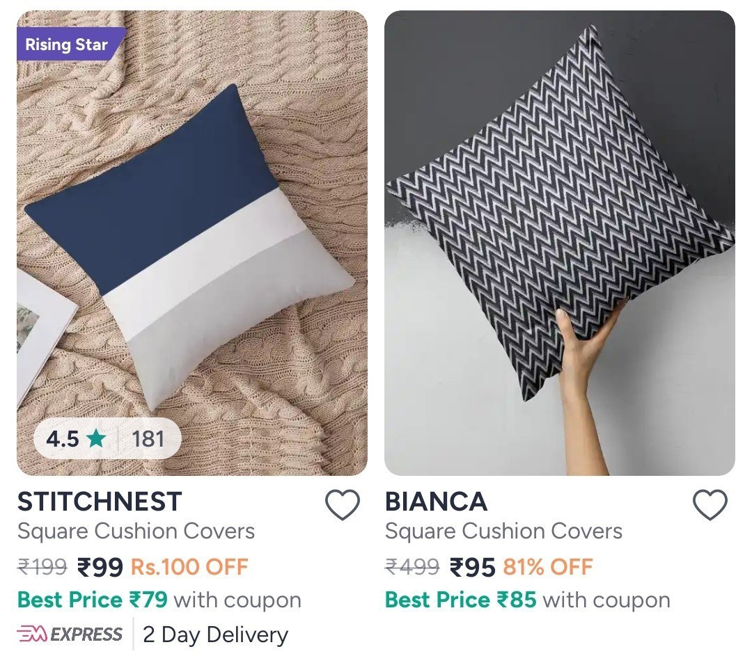 Myntra Loot Cushion Covers Under 99
