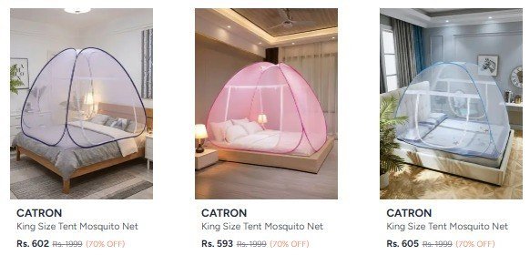 Myntra Min 50 On Mosquito Nets Double Bedsheets St