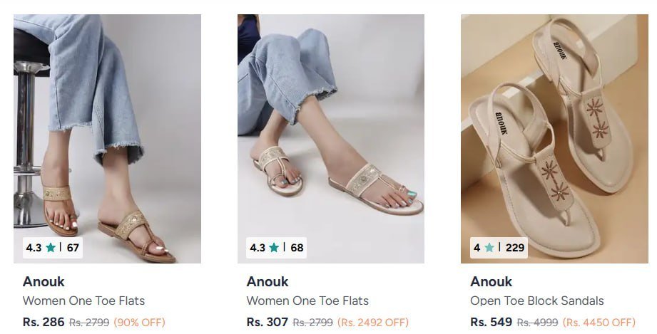 Myntra Loot - New Trendy Women S Footwear With 90 Anouk Sole Saga Dressberry Corsica
