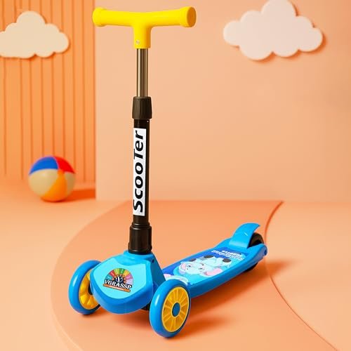 Vgrassp 3 Wheel Skate Scooter For Kids With P