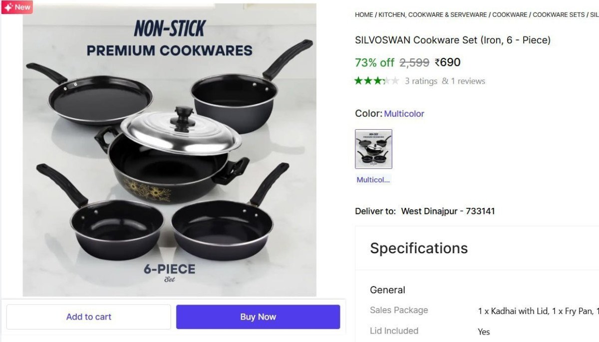 Cookware Set (iron 6 - Piece) 690