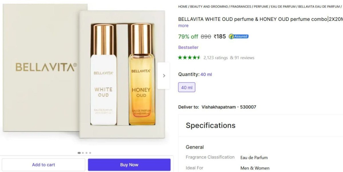 Bellavita Perfume Pack Of 2 185