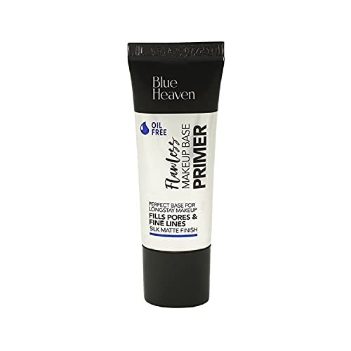 Blue Heaven Flawless Makeup Base Primer Smooth Long-lasting Base Pores Fine Lines Minimizer Primer For Face Makeup Silk Matte Finish Silicon Gel-based Infused With Aloe Extracts 16m