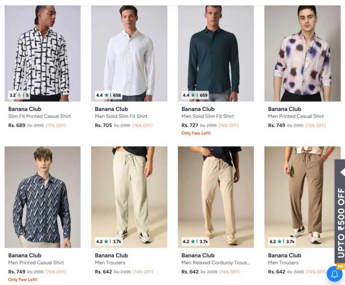 Up To 77 Banana Club Clothing