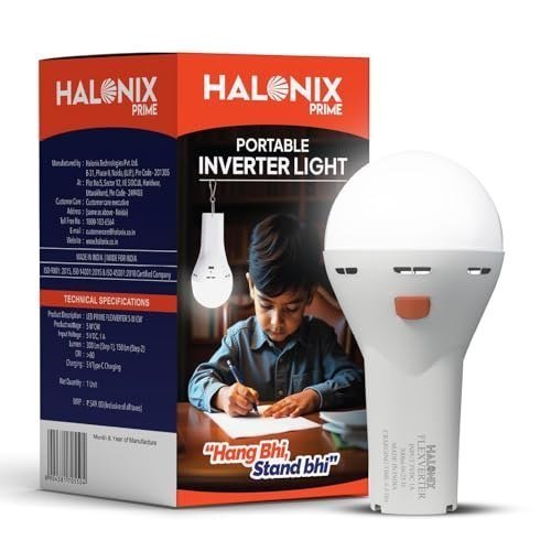 Halonix 5w Portable Led Torch Bulb 2-in-1 Emergenc