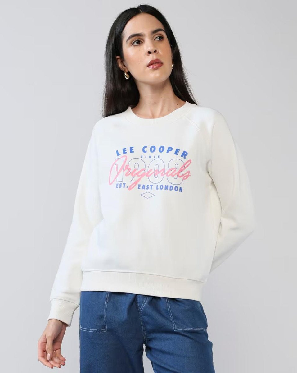 Lee Cooper Women Regular Fit Round-neck Sweat