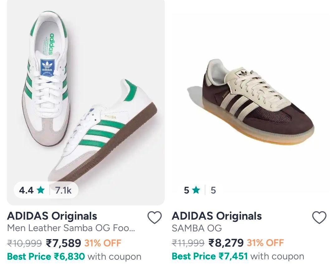 Myntra Adidas Originals Samba Alert Flat 30 Extra 
