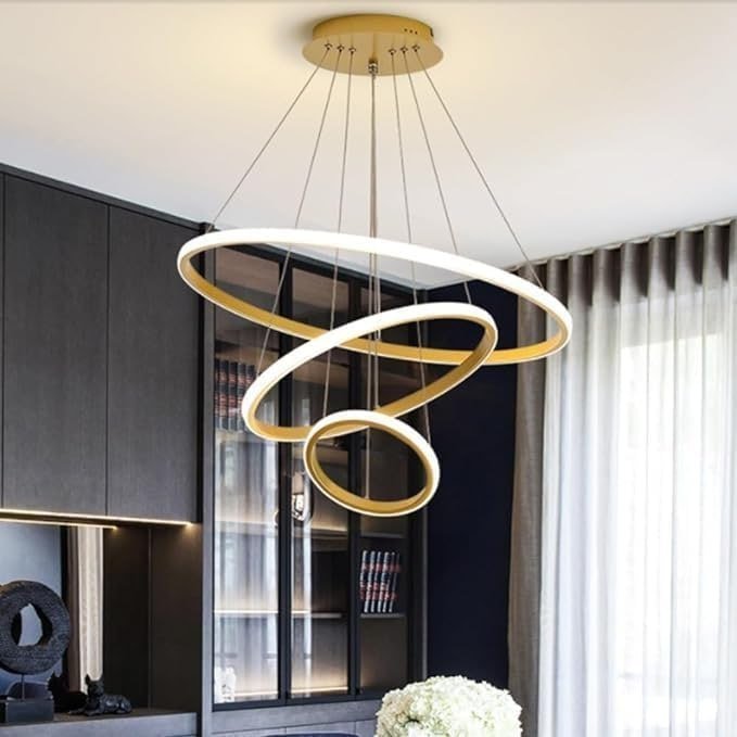 Desidiya Modern Double 3-ring Led Pendant Light La