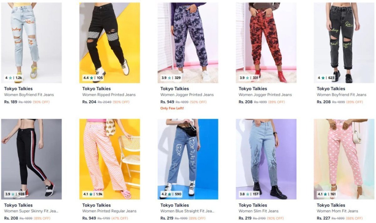 Myntra Loot Tokyo Talkies Women Jeans Starts 