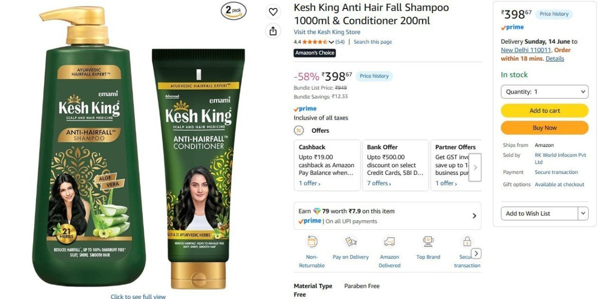 Kesh King Anti Hair Fall Shampoo 1000ml Conditione