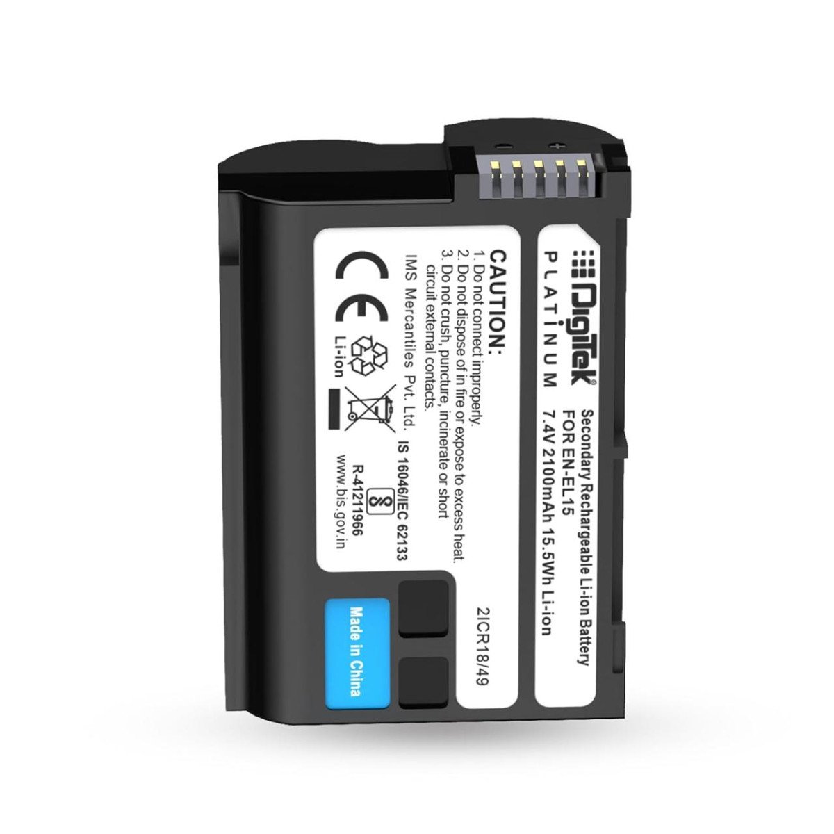 Digitek Platinum (en-el15) 2100mah Rechargeable Li