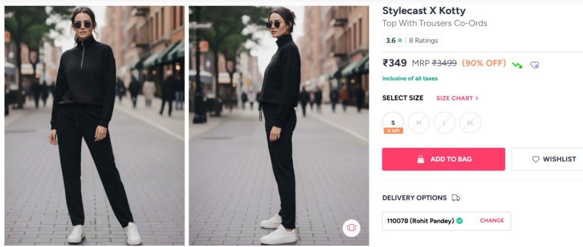 Myntra Top Bottom Set 349