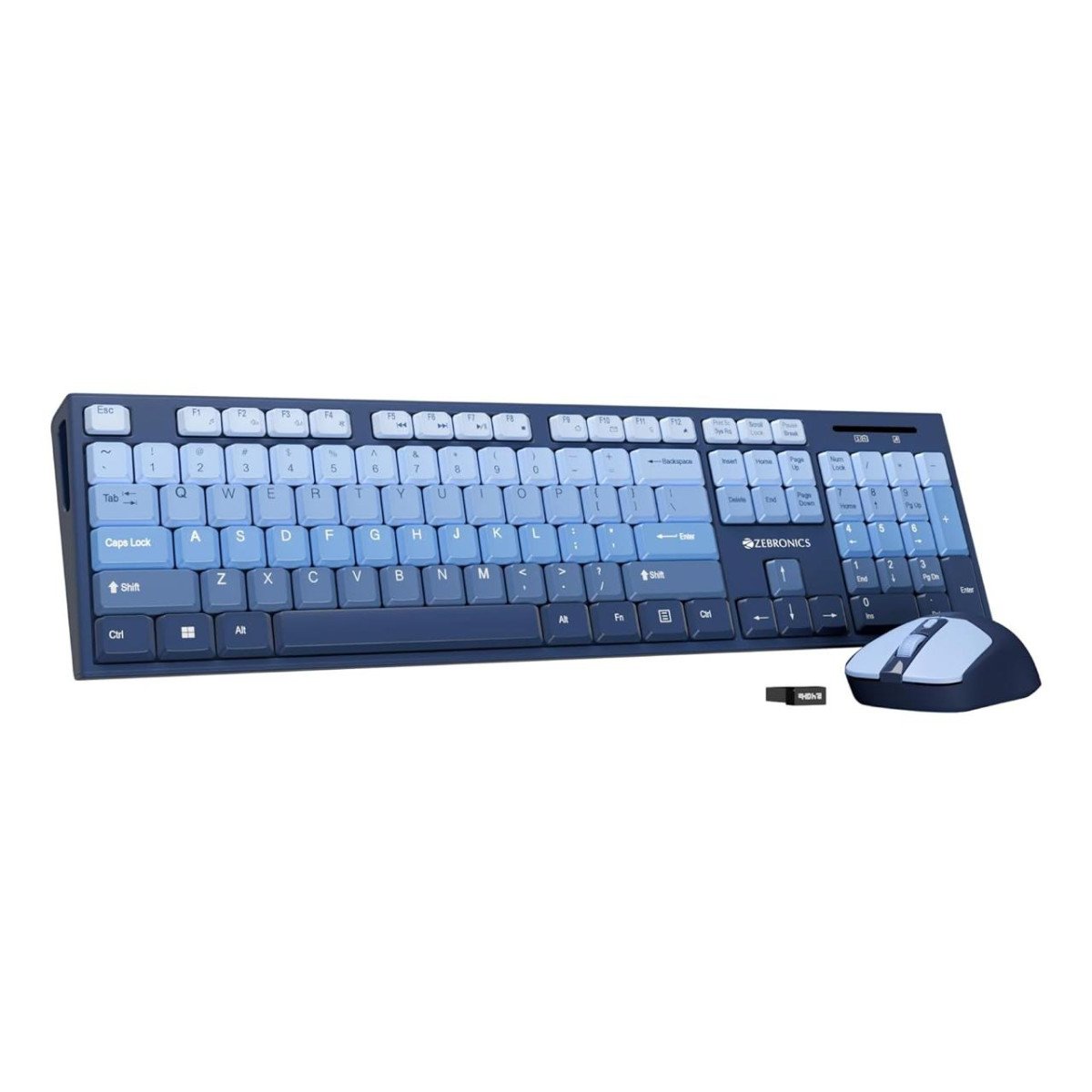 Zebronics Wireless Keyboard Mouse Combo 104 Uv-pri