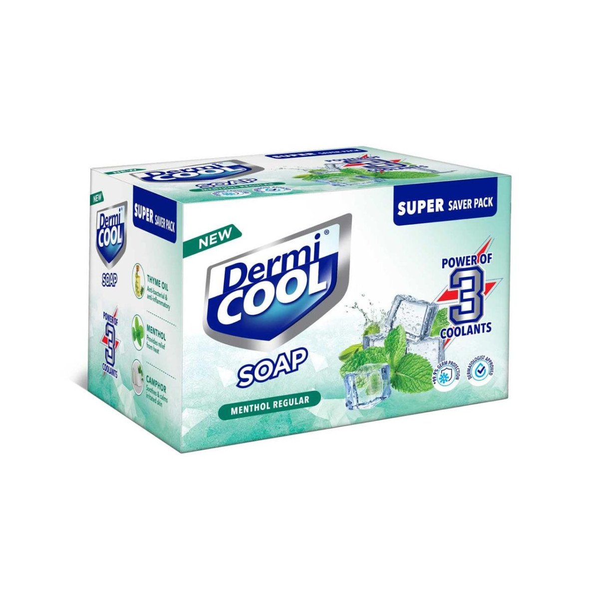 Dermi Cool Soap With The Power Of 3 Coolants 125 G