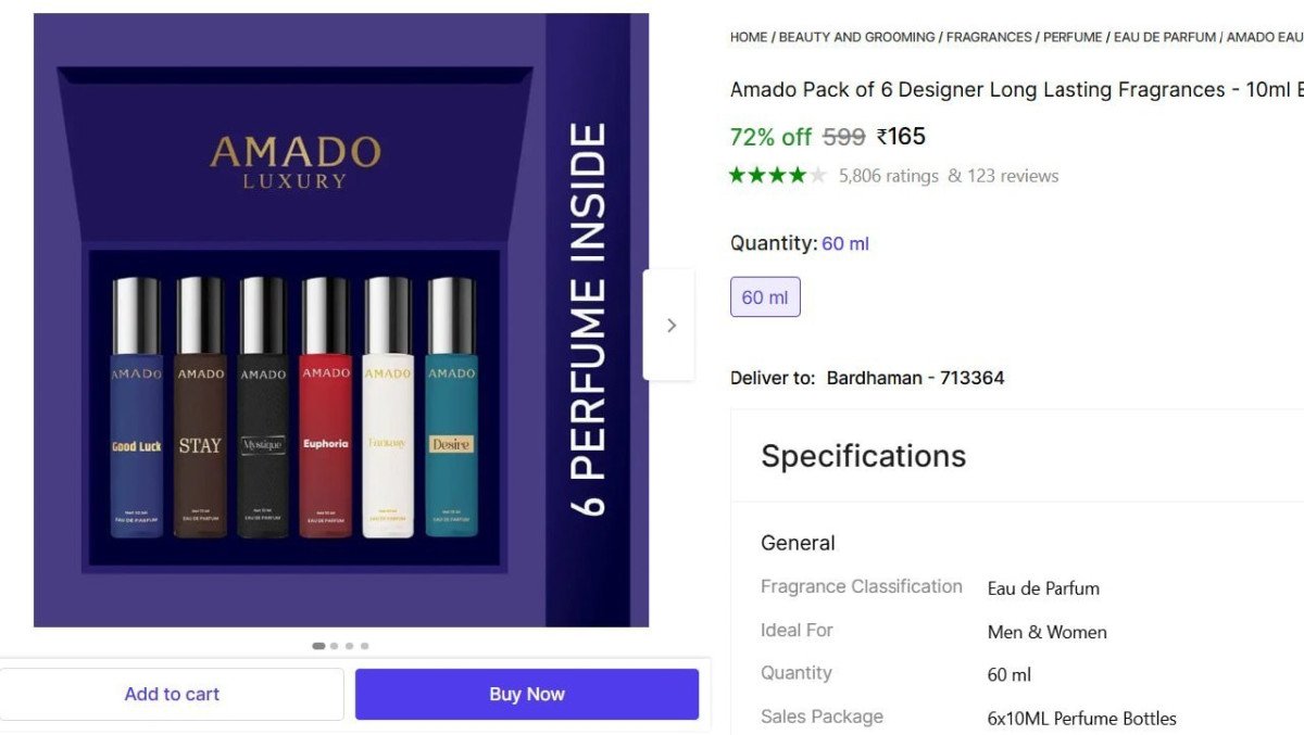 Pack Of 6 Perfume At 165