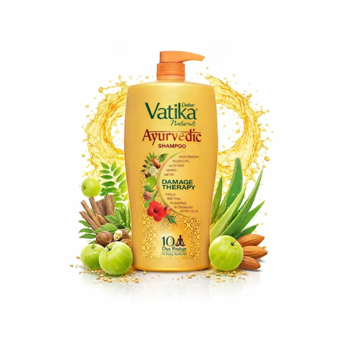 Dabur Vatika Ayurvedic Shampoo - 1 L For Stro