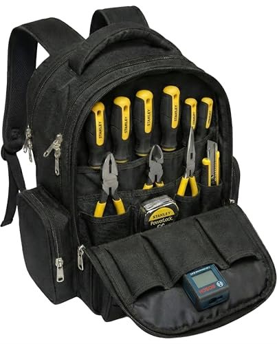 Henny Bags Tool Bag Backpack 50 Pockets Premium He