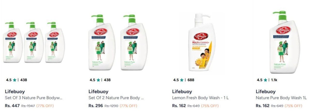 77 On Branded Beauty Products Lifebuoy Pond S Vase