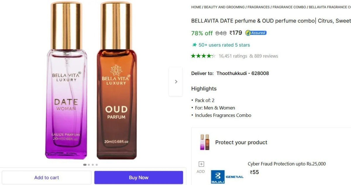 Bellavita Date Perfume Combo 179