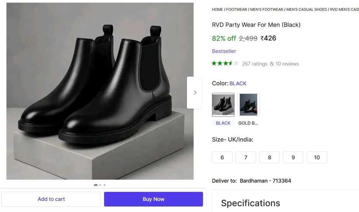 Party Wear For Men (black) 426 Use Supercoins For 