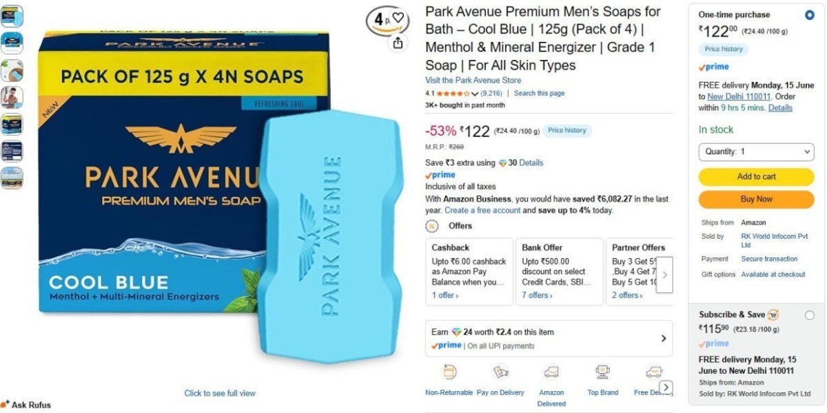 Park Avenue Premium Soaps 125gm (pack Of 4) 122