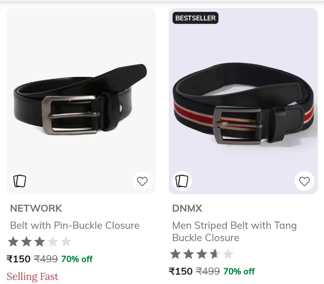 Ajio 70 On Branded Belts 150 Link