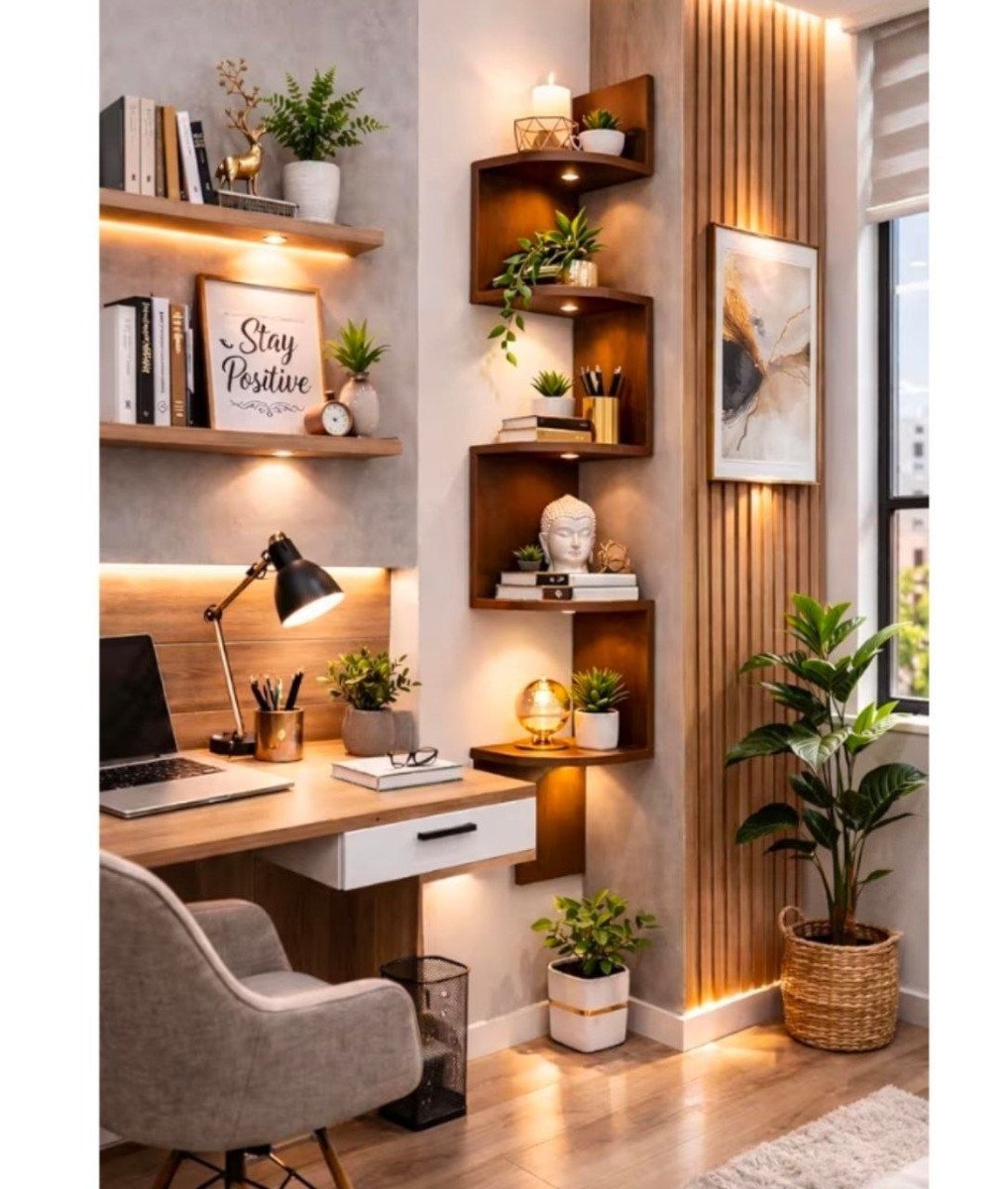 -tier Zigzag Corner Wall Mount Shelf At 699