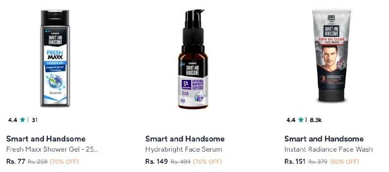 Myntra 70 On Smart And Handsome Face Wash Cle