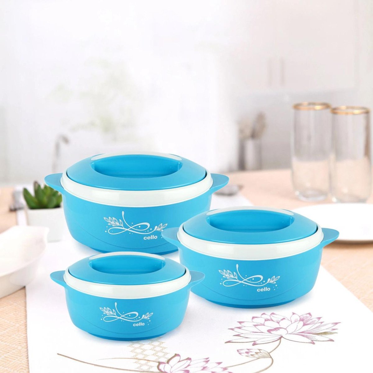 Cello Sapphire Pack Of 3 Thermoware Casserole 399