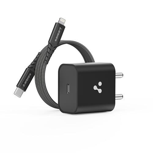 Ambrane 20w Mobile Charger Adapter With Lightning 