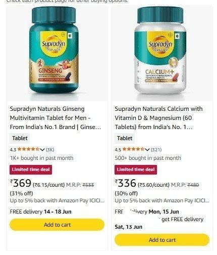 35 On Supradyn Naturals Health Supplements (60 Tab
