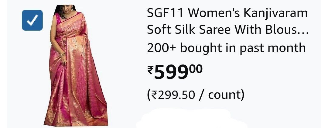 Kanjivaram Silk Saree At 599